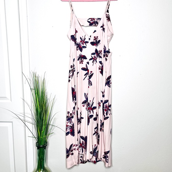 Free People Dream Big Blush Pink Floral Cutout Wide Leg Sleeveless Jumpsuit - Picture 6 of 6